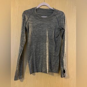 Lululemon long sleeve running shirt grey